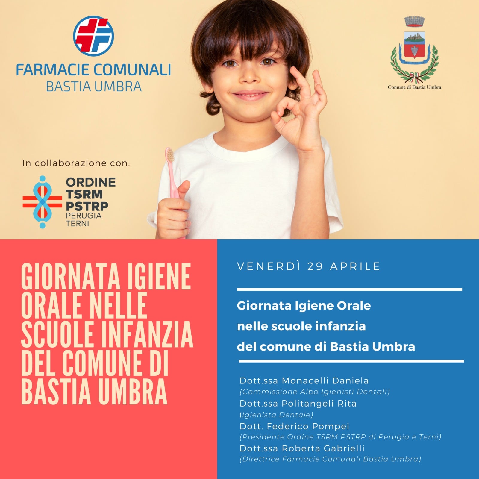 29 Aprile: 𝗚𝗶𝗼𝗿𝗻𝗮𝘁𝗮 𝗱𝗲𝗹𝗹'𝗜𝗴𝗶𝗲𝗻𝗲 𝗢𝗿𝗮𝗹𝗲 𝗻𝗲𝗹𝗹𝗲 𝗦𝗰𝘂𝗼𝗹𝗲 𝗱𝗲𝗹𝗹'𝗶𝗻𝗳𝗮𝗻𝘇𝗶𝗮 𝗱𝗲𝗹 𝗖𝗼𝗺𝘂𝗻𝗲 𝗱𝗶 𝗕𝗮𝘀𝘁𝗶𝗮 𝗨𝗺𝗯𝗿𝗮