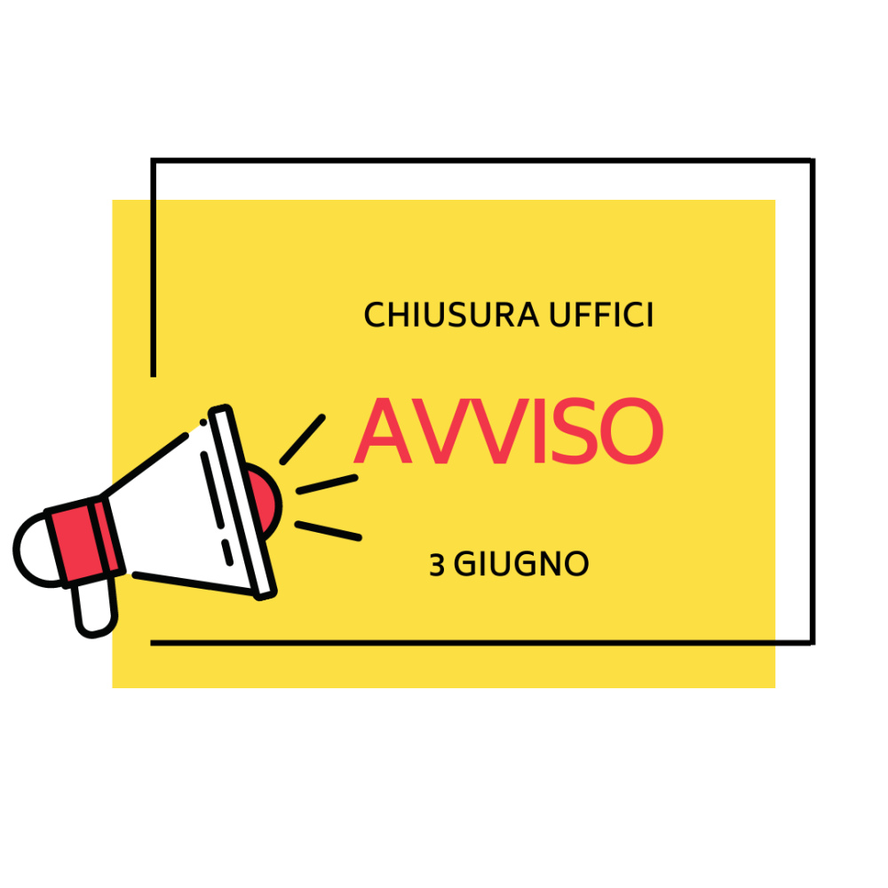 AVVISO - Chiusura sede 3 Giugno