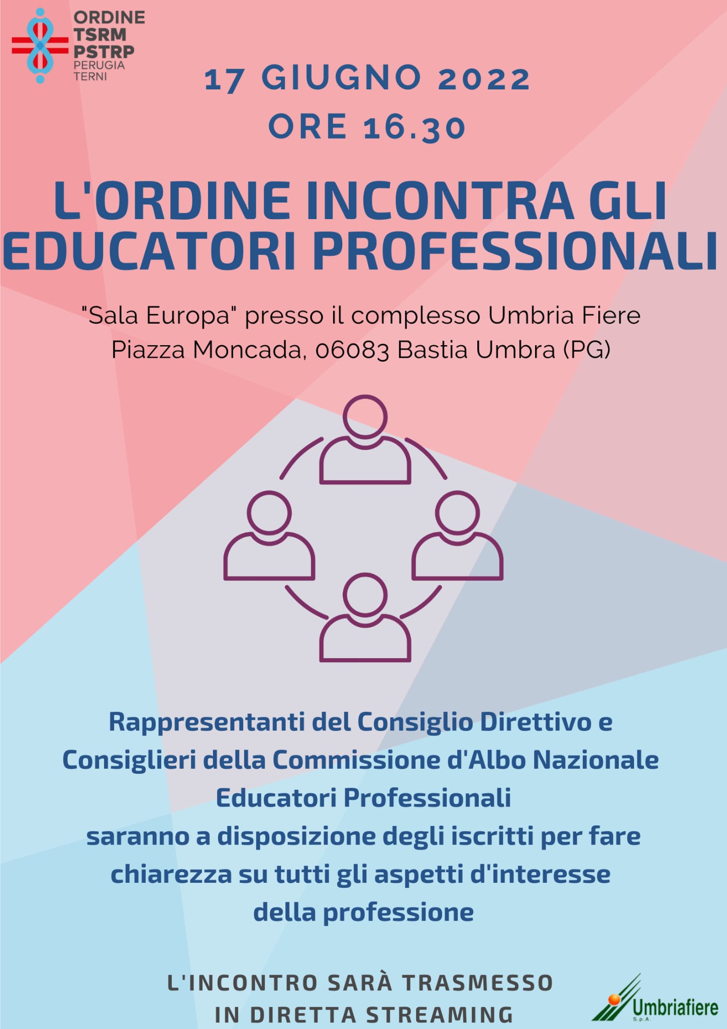 L'Ordine Incontra Gli Educatori Professionali - venerdì 17 giugno ore 16.30