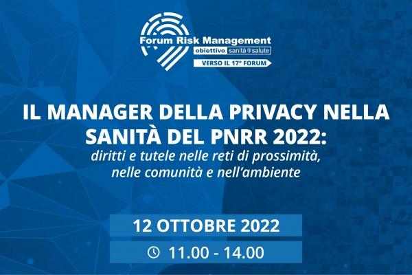 Il manager della Privacy nella sanità del Pnrr - secondo modulo